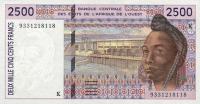 Gallery image for West African States p712Kb: 2500 Francs